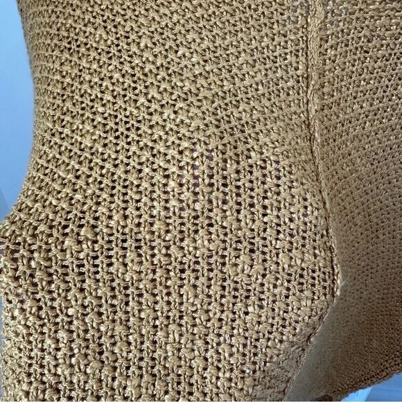 Rip Curl Mustard Crew Neck Sweater with Ribbed Texture Size Small - Picture 8 of 9